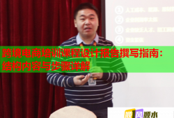 跨境電商培訓課程設計報告撰寫指南：結構內(nèi)容與步驟詳解