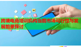 跨境電商培訓機構當前市場可行性與發(fā)展前景探討