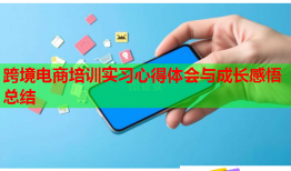 跨境電商培訓(xùn)實(shí)習(xí)心得體會(huì)與成長(zhǎng)感悟總結(jié)