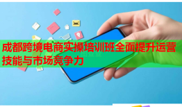 成都跨境電商實(shí)操培訓(xùn)班全面提升運(yùn)營(yíng)技能與市場(chǎng)競(jìng)爭(zhēng)力